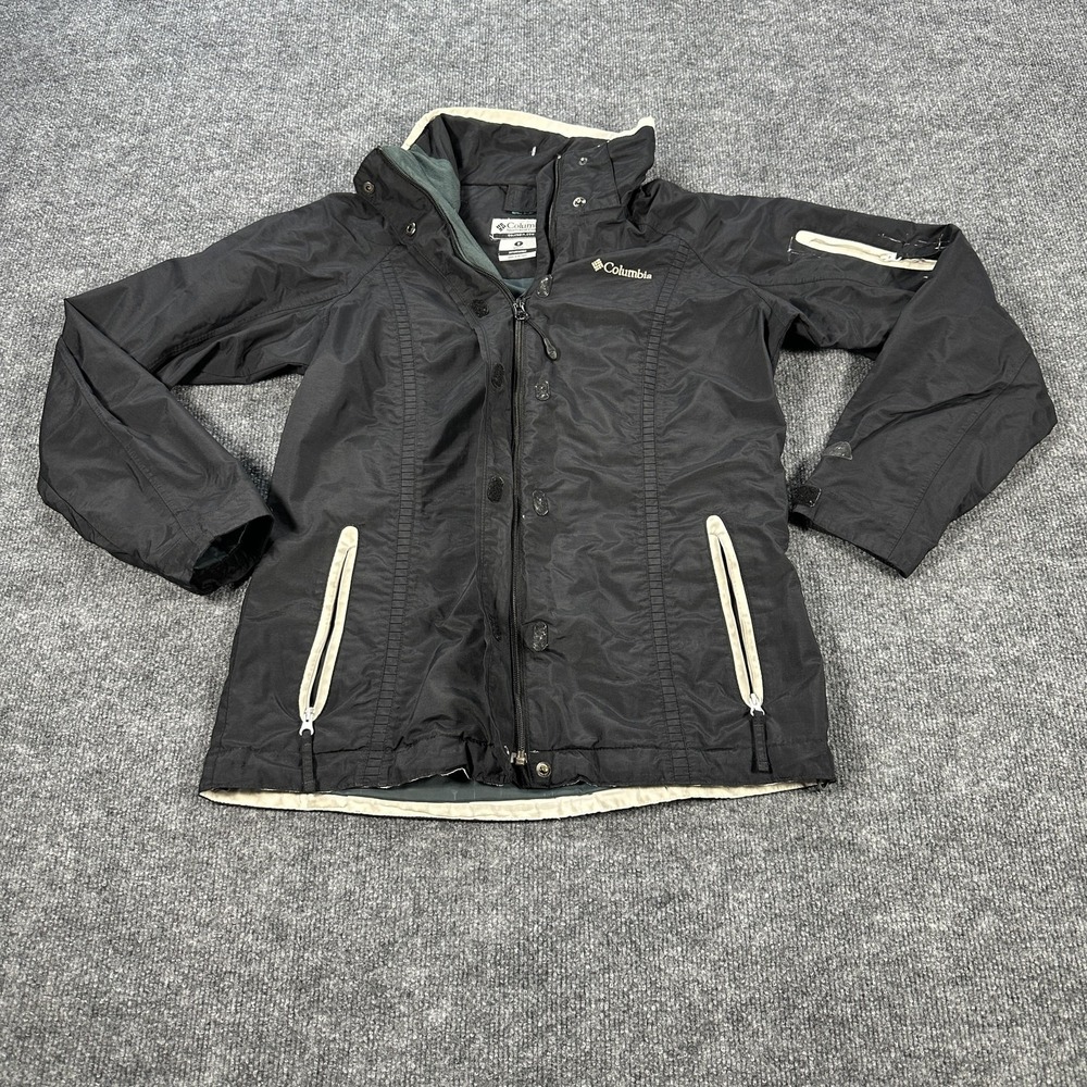 Columbia Bugaboo Jacket Womens Small Black Interchange Hooded Ski 3 In 1 Warm